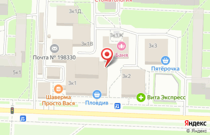 Магазин по продаже мебели для кухни Вардек на Петергофском шоссе на карте