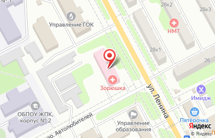Железногорская городская больница №1 в Железногорске на карте