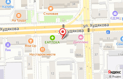 Магазин Швейный мир на улице Худякова на карте