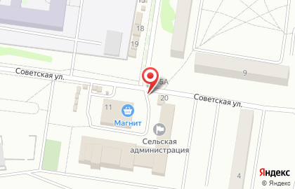 Продуктовый магазин Алиса на Советской улице на карте
