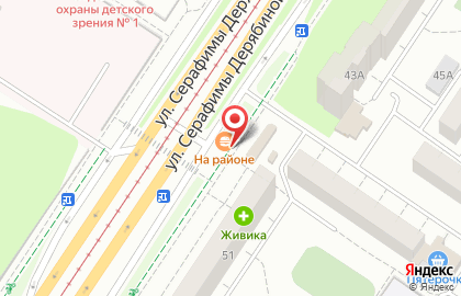 Киоск по продаже печатной продукции Роспечать на улице Серафимы Дерябиной на карте