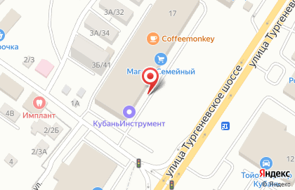 Торгово-сервисная компания Кубань Инструмент на Тургеневском шоссе на карте
