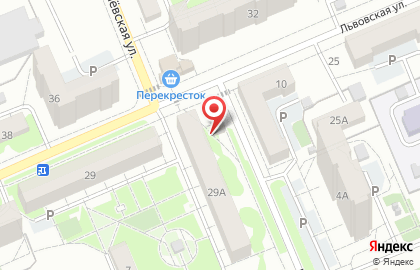 Киоск по продаже хлебобулочных изделий на Львовской улице на карте
