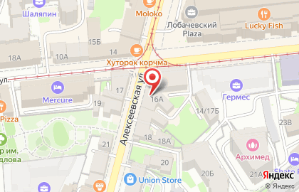 Продуктовый магазин на улице Алексеевская на карте