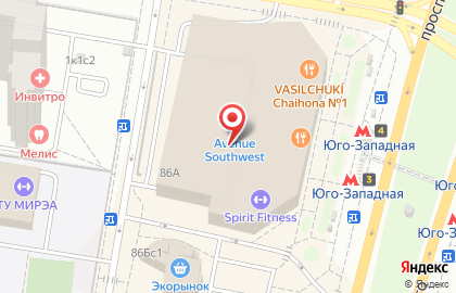 Ресторан быстрого питания KFC на проспекте Вернадского на карте