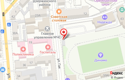 Автостоянка Динамо в Ленинском районе на карте