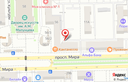 ОАО Банкомат, Альфа-Банк на улице Мира на карте