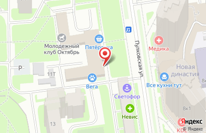 Магазин овощей и фруктов на Пулковской улице на карте
