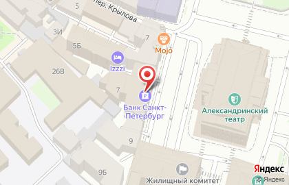 Банкомат Банк Санкт-Петербург на площади Островского на карте