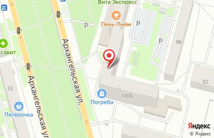 Пивной ресторан Кружечка на Архангельской улице на карте