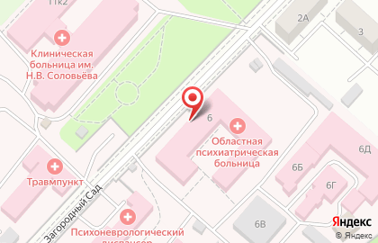 Ярославская областная клиническая психиатрическая больница на карте