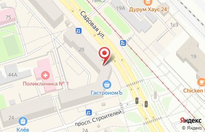 Продуктовый магазин Рыба на Садовой улице на карте