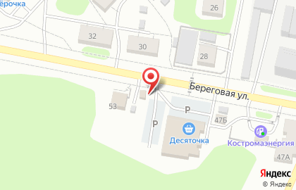 Киоск по продаже питьевой воды Ключ здоровья на Береговой улице на карте