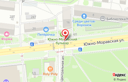 Киоск по продаже фруктов и овощей в Воронеже на карте