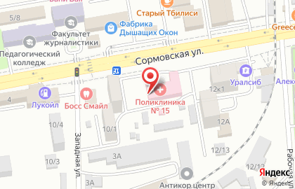 Городская поликлиника №6 в Карасунском округе на карте