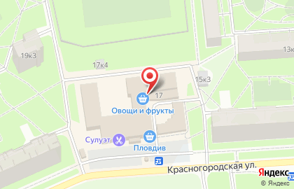 Продовольственный магазин Оазис на Красногородской улице на карте