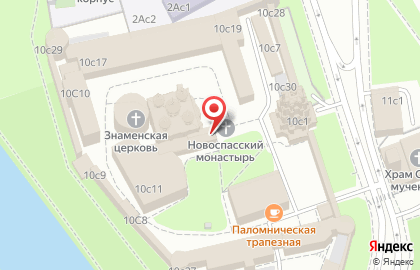 Хор Новоспасского монастыря на карте