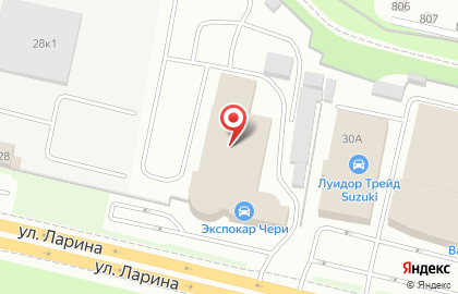 Автосалон УАЗ Нижегородец на улице Ларина на карте