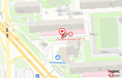 Киоск по продаже фруктов и овощей, Октябрьский район на улице Академика Киренского на карте