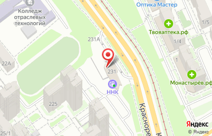 АЗС ННК на Краснореченской улице на карте