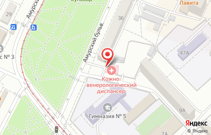 Краевой кожно-венерологический диспансер на Театральной улице на карте