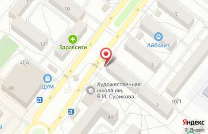 Киоск по продаже хлебобулочных изделий, г. Шелехов на карте