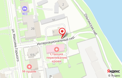 Областная станция переливания крови в Интернациональном переулке на карте