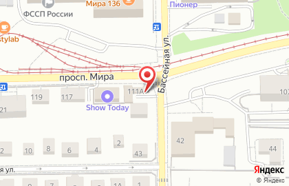 Шиномонтажная мастерская в Центральном районе на карте