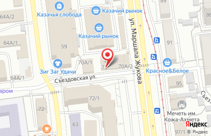 Кафе-шашлычная Пандок на улице Маршала Жукова на карте