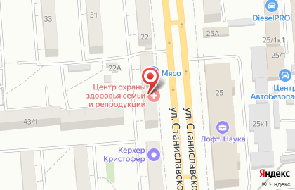 Медико-генетическая консультация Клинический центр охраны здоровья семьи и репродукции на улице Станиславского на карте