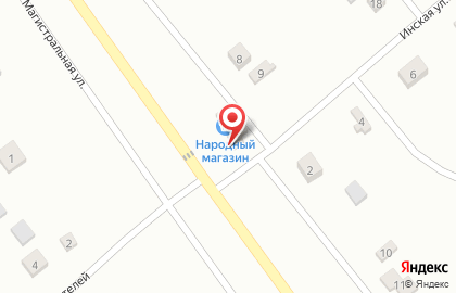 Продовольственный магазин Народный на Солнечной улице на карте