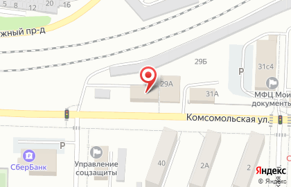 Управление Пенсионного фонда РФ в Центральном районе городского округа Тольятти Самарской области (межрайонное) на Комсомольской на карте