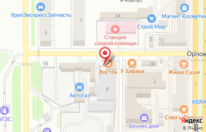 Кафе-шашлычная Восток на Орловской улице на карте