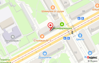 Магазин одежды в Перми на карте