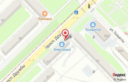 Продуктовый магазин Добрый в Центральном районе на карте
