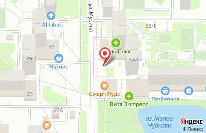Магазин молочных продуктов в Ново-Савиновском районе на карте