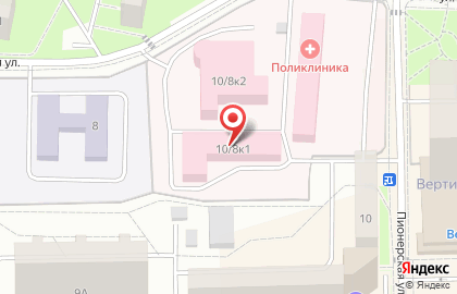 Скорая медицинская помощь на улице Пионерская на карте