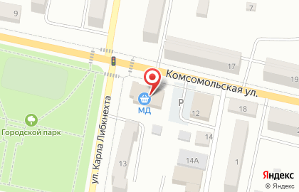 Супермаркет Дикси на Комсомольской на карте