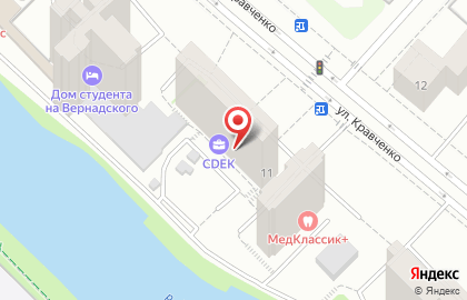 Служба доставки и логистики Сдэк на Проспекте Вернадского на карте