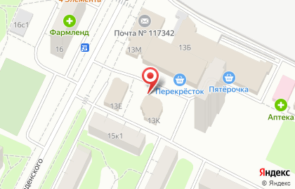 Супермаркет здорового питания ВкусВилл на улице Введенского, 13б на карте