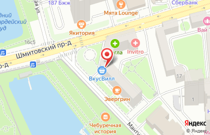 Супермаркет здорового питания ВкусВилл в Шмитовском проезде на карте
