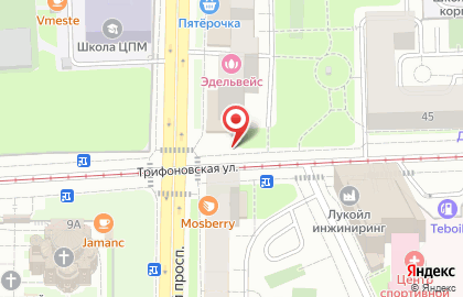 Киоск по продаже фруктов и овощей, Мещанский район на Олимпийском проспекте на карте