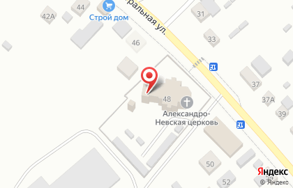 Храм святого благоверного Князя Александра Невского на Центральной улице на карте
