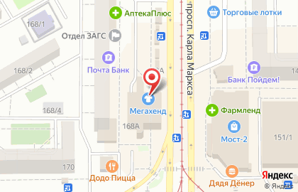 Салон связи МТС в Правобережном районе на карте