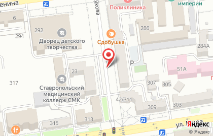 авеню на улице Маршала Жукова на карте