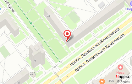 ЦЕНТР НЕДВИЖИМОСТИ на проспекте Ленинского Комсомола на карте