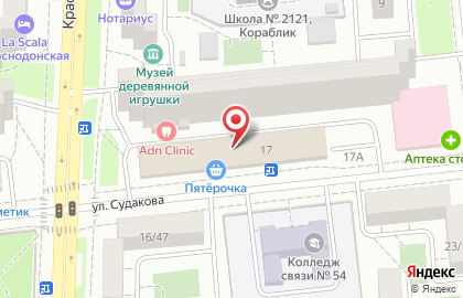 Салон оптики Мастерлинз на улице Судакова на карте