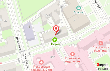 Аптека Первая Помощь на Детской улице на карте