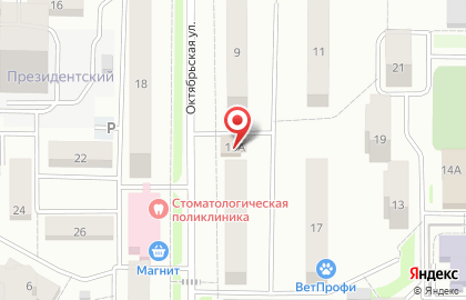 Сеть водоматов АкваМатиба на Октябрьской улице на карте