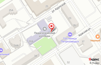 Петрозаводский педагогический колледж на Красной улице на карте